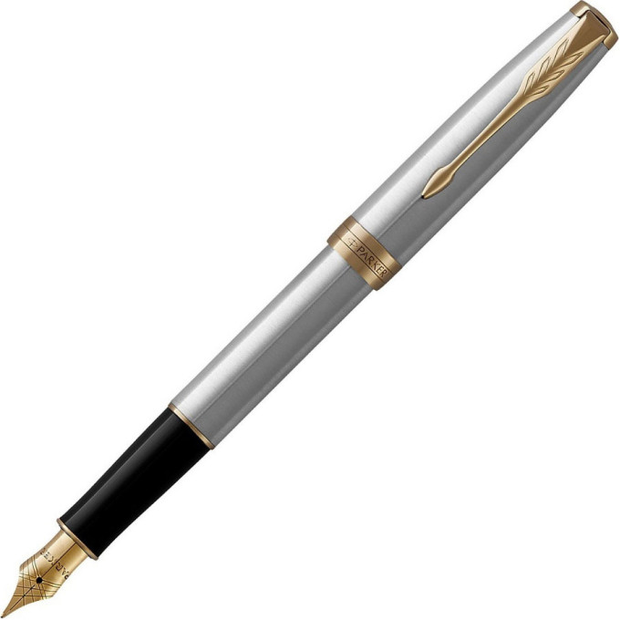 Parker Sonnet Stainless Steel GT — перьевая ручка, тонкое перо F 1931504